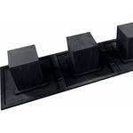 Belinda 54" Solid Wood and Oak Veneer Modular Dining Table in Black