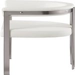 Marcello Stone Velvet Upholstered Dining Chair in Cream