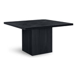 Belinda 54" Solid Wood and Oak Veneer Dining Table in Black