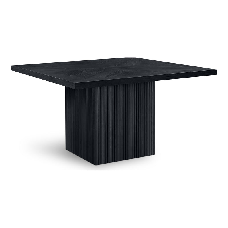 Belinda 54" Solid Wood and Oak Veneer Dining Table in Black