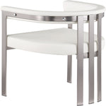 Marcello Stone Velvet Upholstered Dining Chair in Cream