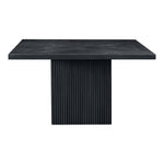Belinda 54" Solid Wood and Oak Veneer Dining Table in Black
