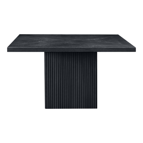 Belinda 54" Solid Wood and Oak Veneer Dining Table in Black