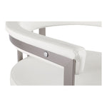 Marcello Stone Velvet Upholstered Dining Chair in Cream