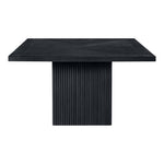 Belinda 54" Solid Wood and Oak Veneer Dining Table in Black