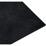 Belinda 54" Solid Wood and Oak Veneer Dining Table in Black