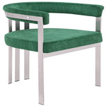 Marcello Stone Velvet Upholstered Dining Chair in Green