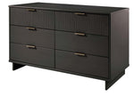 Granville 55" Dresser (6-Drawer) in Charcoal Gray