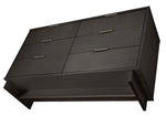 Granville 55" Dresser (6-Drawer) in Charcoal Gray