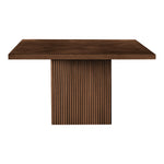 Belinda 54" Solid Wood and Oak Veneer Dining Table in Brown