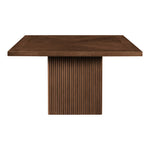 Belinda 54" Solid Wood and Oak Veneer Dining Table in Brown