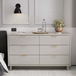 Granville 55" Dresser (6-Drawer) in Light Gray