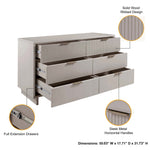 Granville 55" Dresser (6-Drawer) in Light Gray