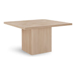 Belinda 54" Solid Wood and Oak Veneer Dining Table in Natural