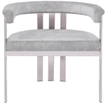 Marcello Stone Velvet Upholstered Dining Chair in Grey