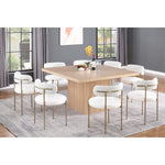 Belinda 54" Solid Wood and Oak Veneer Dining Table in Natural