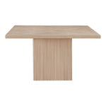 Belinda 54" Solid Wood and Oak Veneer Dining Table in Natural