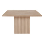 Belinda 54" Solid Wood and Oak Veneer Dining Table in Natural
