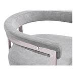 Marcello Stone Velvet Upholstered Dining Chair in Grey