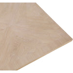 Belinda 54" Solid Wood and Oak Veneer Dining Table in Natural