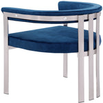 Marcello Stone Velvet Upholstered Dining Chair in Navy
