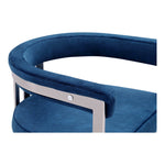 Marcello Stone Velvet Upholstered Dining Chair in Navy