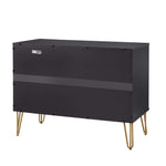 Dumbo 35" Fluted Dresser (3-Drawer) in Black
