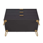 Dumbo 35" Fluted Dresser (3-Drawer) in Black