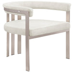 Marcello Stone Velvet Upholstered Dining Chair in Stone