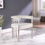 Marcello Stone Velvet Upholstered Dining Chair in Stone