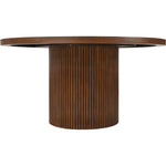 Belinda 60" Solid Wood and Oak Veneer Dining Table in Brown