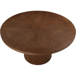 Belinda 60" Solid Wood and Oak Veneer Dining Table in Brown