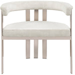 Marcello Stone Velvet Upholstered Dining Chair in Stone