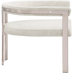 Marcello Stone Velvet Upholstered Dining Chair in Stone