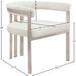 Marcello Stone Velvet Upholstered Dining Chair in Stone