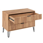 Dumbo 35" Fluted Dresser (3-Drawer) in Golden Brown