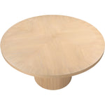 Belinda 60" Solid Wood and Oak Veneer Dining Table in Natural