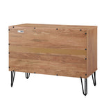 Dumbo 35" Fluted Dresser (3-Drawer) in Golden Brown