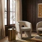 Emmet Chenille Fabric Upholstered Dining / Accent Chair in Beige