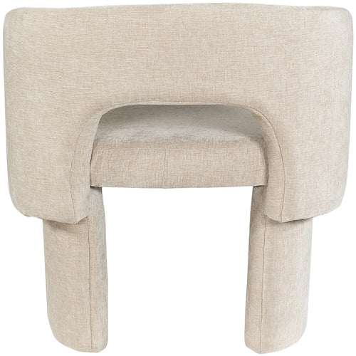 Emmet Chenille Fabric Upholstered Dining / Accent Chair in Beige