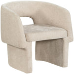 Emmet Chenille Fabric Upholstered Dining / Accent Chair in Beige