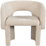 Emmet Chenille Fabric Upholstered Dining / Accent Chair in Beige