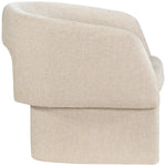 Emmet Chenille Fabric Upholstered Dining / Accent Chair in Beige