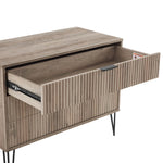 Dumbo 35" Fluted Dresser (3-Drawer) in Rustic Gray