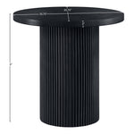 Belinda Oak Veneer And Solid Wood Counter Height Table in Black