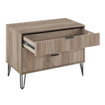 Dumbo 35" Fluted Dresser (3-Drawer) in Rustic Gray