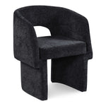 Emmet Chenille Fabric Upholstered Dining / Accent Chair in Black