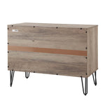 Dumbo 35" Fluted Dresser (3-Drawer) in Rustic Gray