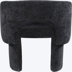 Emmet Chenille Fabric Upholstered Dining / Accent Chair in Black