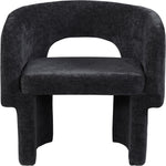 Emmet Chenille Fabric Upholstered Dining / Accent Chair in Black